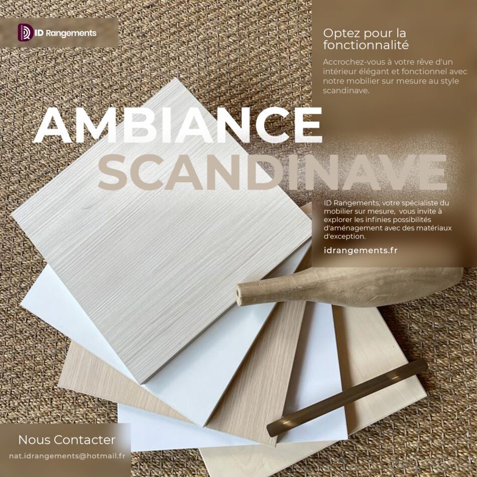 Accrochez-vous à votre rêve d’un intérieur élégant et fonctionnel avec notre mobilier sur mesure au style scandinave